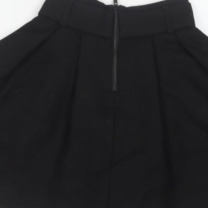 The Kooples Women's Black Skater Skirt Size 6 High Waist Zip