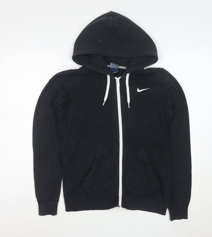Nike Women’s Black Full Zip Hoodie Size S Relaxed Fit Cotton Blend