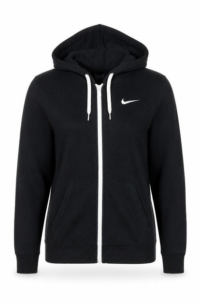 Nike Women’s Black Full Zip Hoodie Size S Relaxed Fit Cotton Blend