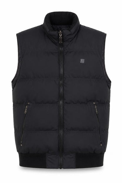 Finest Urban OBJ Men's Black Puffer Waistcoat Gilet M Polyester Zip