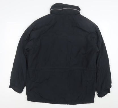 FILA Men’s Black L Ski Team Parka Jacket Waterproof Hooded Lined
