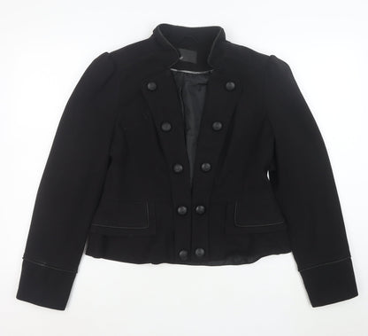 F&F Women Black Size 16 Double-Breasted Blazer Jacket