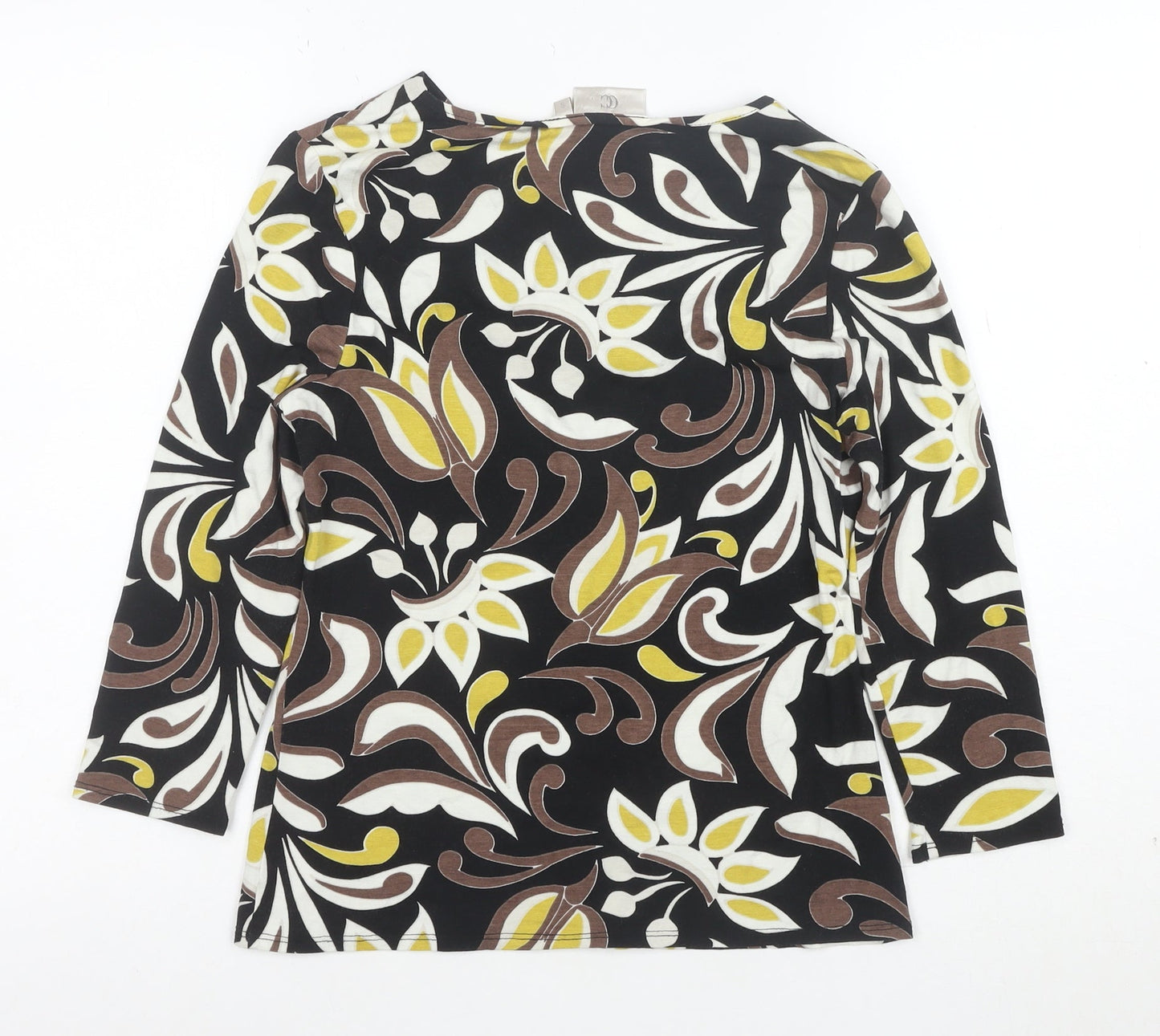 CC Women’s Multicoloured Floral 3/4 Sleeve V-Neck Tunic Blouse Size S