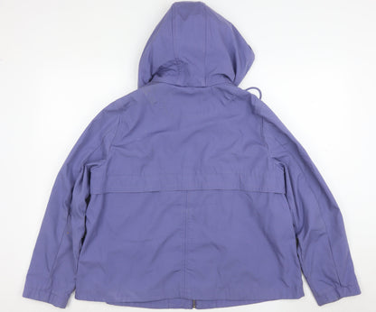 Marks and Spencer Per Una Women Purple Hooded Anorak Jacket Size 16