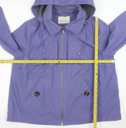Marks and Spencer Per Una Women Purple Hooded Anorak Jacket Size 16