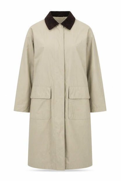ASOS DESIGN Womens Beige Long Rain Coat UK 10 Classic Style
