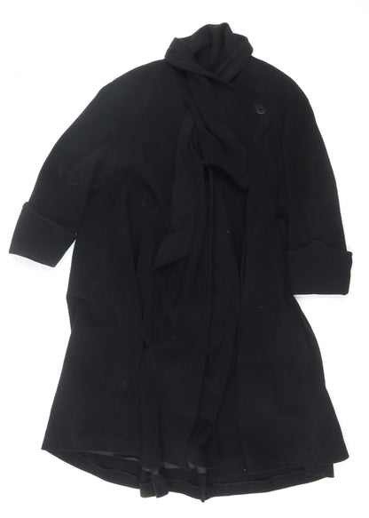 Précis Women’s Black Wool Blend Mid-Length Belted Coat M
