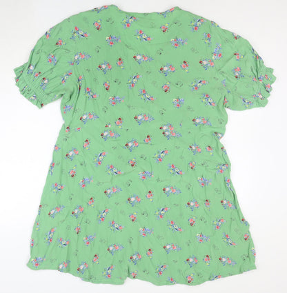 Marks and Spencer Women’s Green Floral A-Line Dress Size 20