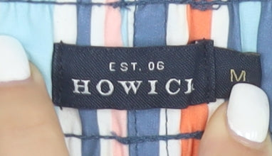 Howick Men's Multicoloured Striped Swim Shorts M Quick Dry Polyester