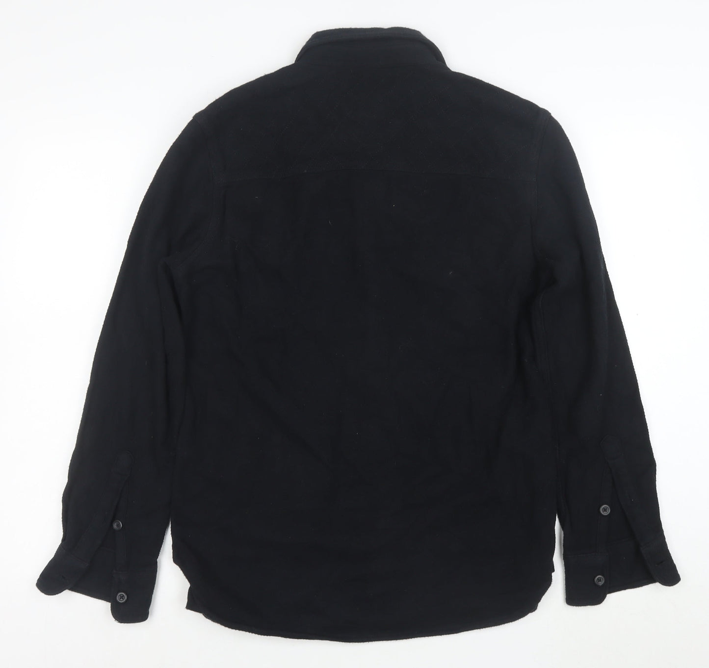 Route 66 Men's Black Cotton Long Sleeve Button-Up Shirt S