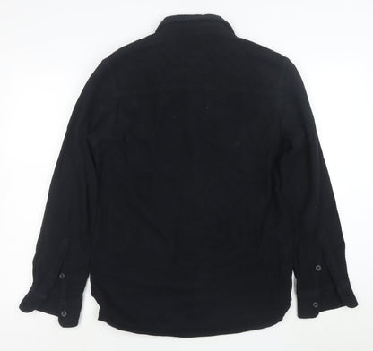 Route 66 Men's Black Cotton Long Sleeve Button-Up Shirt S