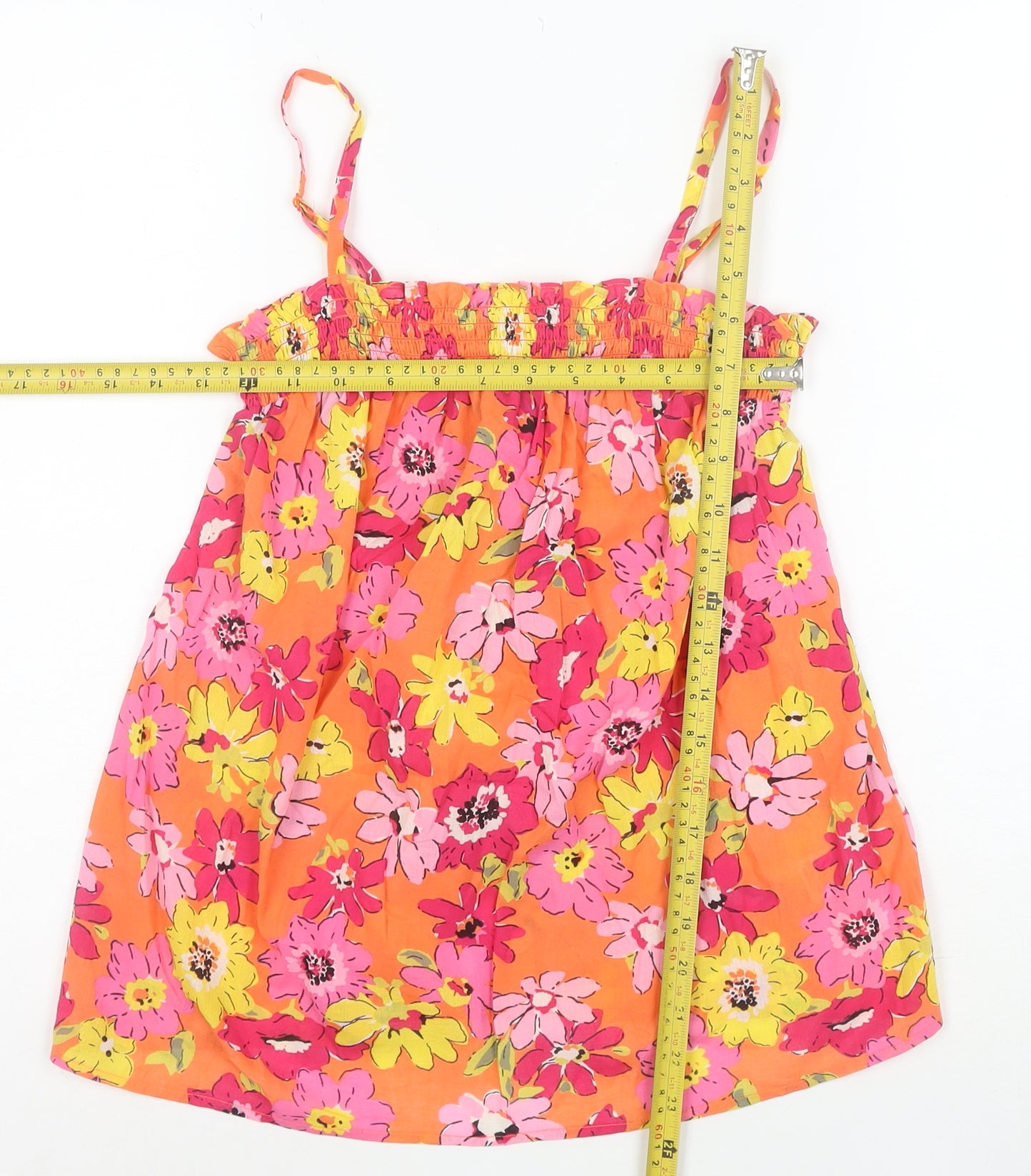 Marks and Spencer Women's Multicoloured Floral Cotton Camisole Top Size 8