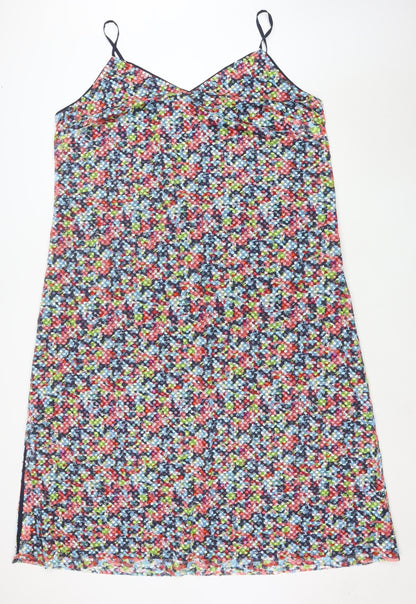 Marks and Spencer Women’s Multicoloured Floral Sequin Slip Dress Size 24