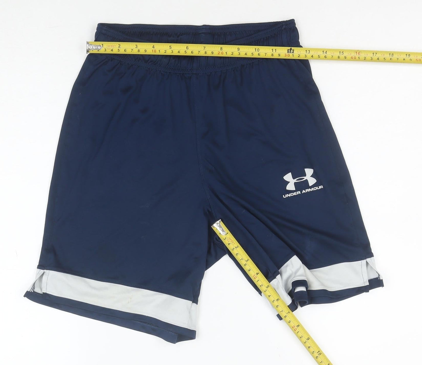 Under Armour Men Blue Athletic HeatGear Shorts Size S