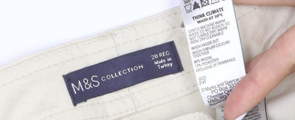 Marks and Spencer Women’s Beige Cargo Trousers Size 12 Cotton Modal