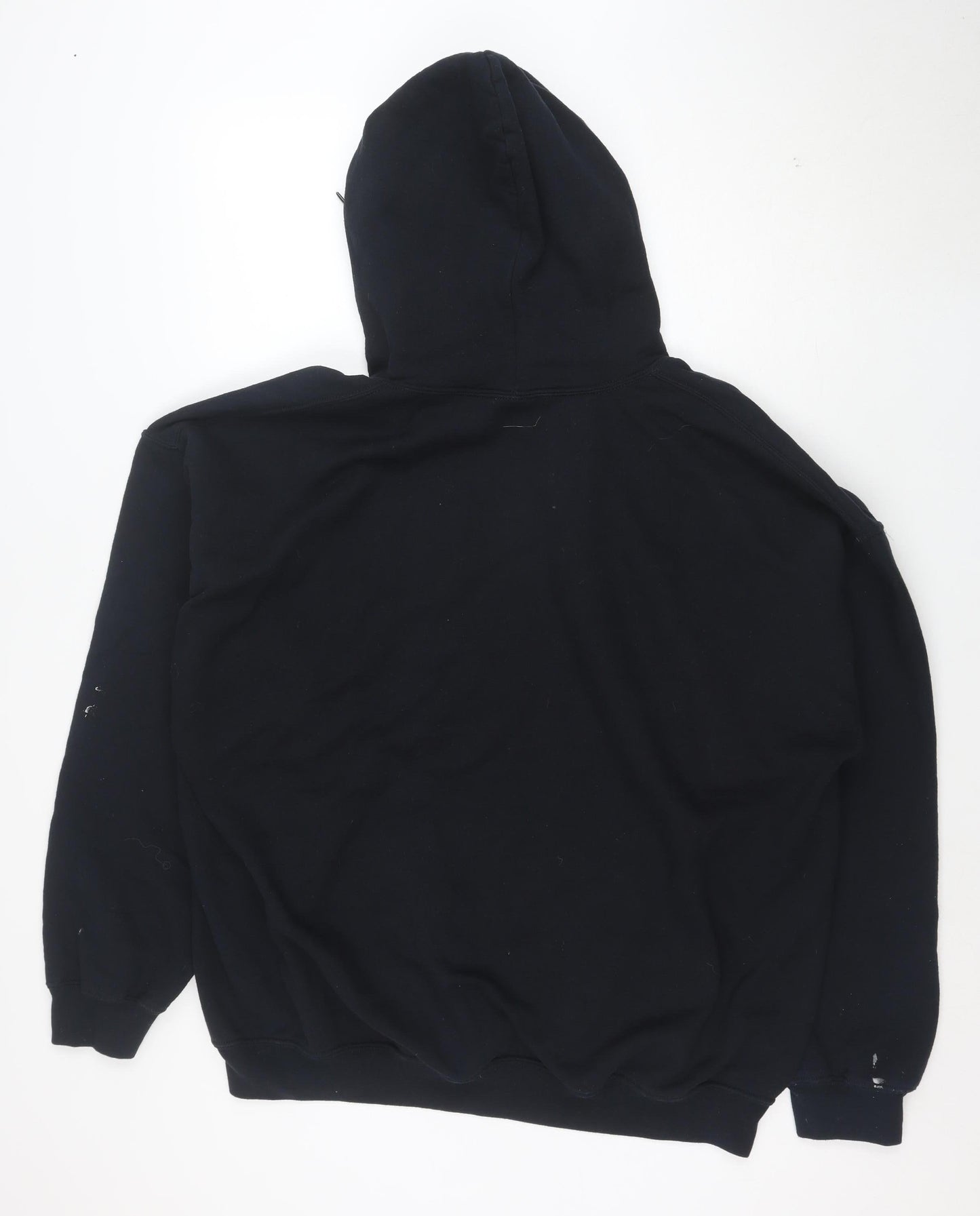 Gildan Mens Black XL Pullover Hoodie with Graphic Print