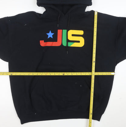 Gildan Mens Black XL Pullover Hoodie with Graphic Print