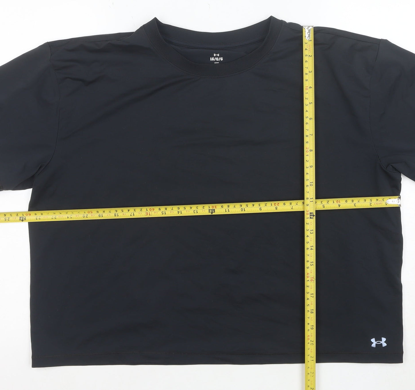 Under Armour Women's Black L Loose Fit Short Sleeve T-Shirt