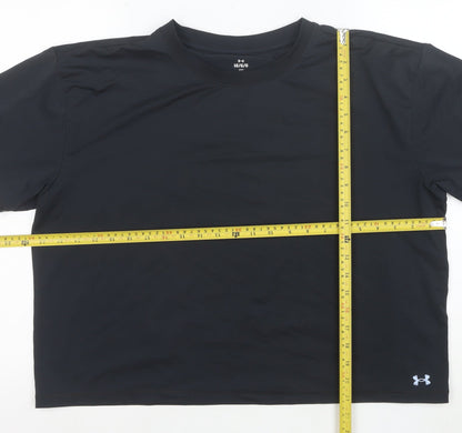 Under Armour Women's Black L Loose Fit Short Sleeve T-Shirt