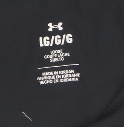 Under Armour Women's Black L Loose Fit Short Sleeve T-Shirt