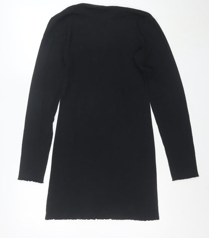 Urban Outfitters Women's Black Dragon Long Sleeve T-Shirt Dress M