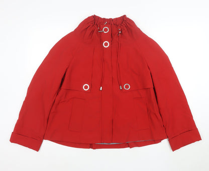 Marks and Spencer Women’s Red Anorak Jacket UK 8 Lightweight Polyamide