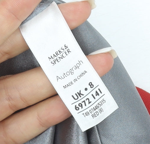 Marks and Spencer Women’s Red Anorak Jacket UK 8 Lightweight Polyamide