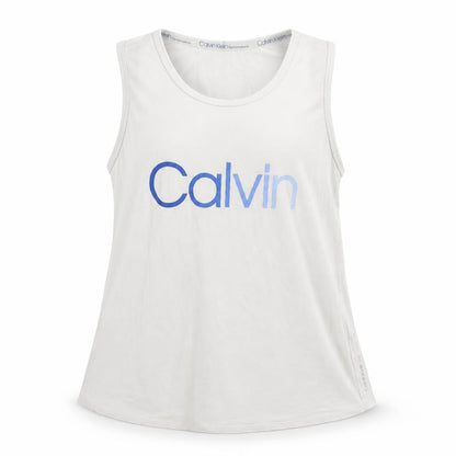 Calvin Klein Men’s White Sleeveless Performance T-Shirt - Size S