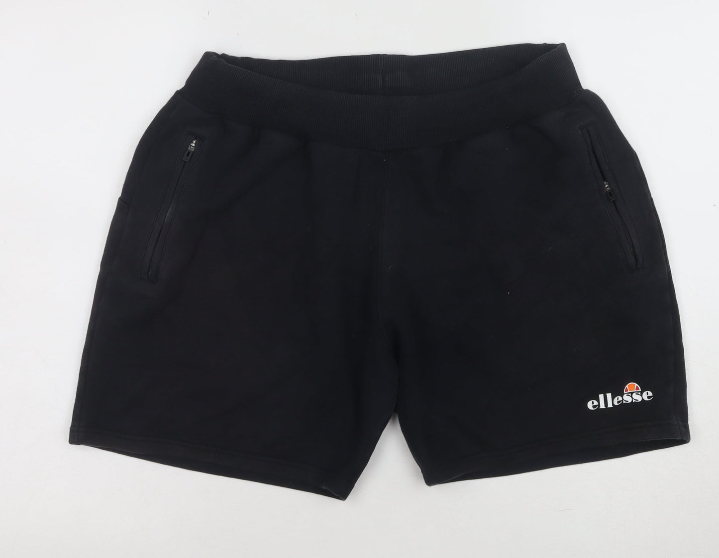 Ellesse Men's Black Fleece Sweat Shorts Size L Regular Fit Activewear