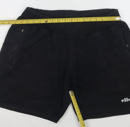 Ellesse Men's Black Fleece Sweat Shorts Size L Regular Fit Activewear