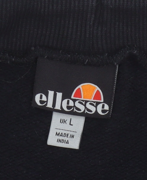 Ellesse Men's Black Fleece Sweat Shorts Size L Regular Fit Activewear