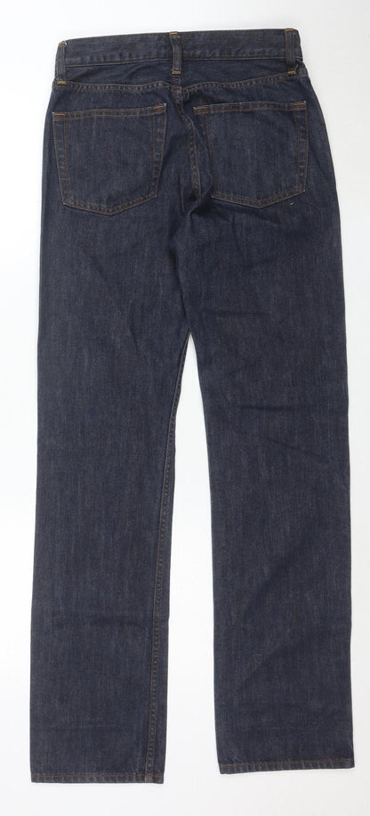 Uniqlo Women Blue Straight Leg Jeans Size 10 Regular Fit Denim