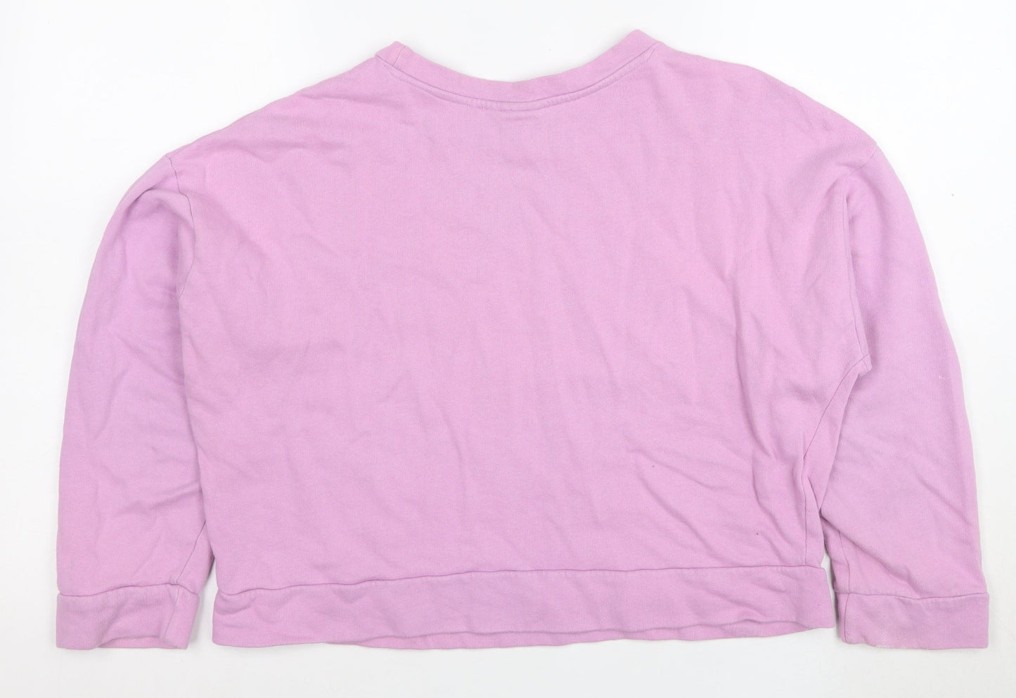 ASOS Design Women's Pink Cotton Pullover Sweatshirt Size 12