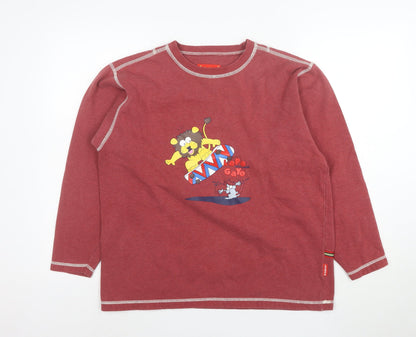 Lapagayo Holland Women's Red Pullover Sweatshirt Size 12 Graphic Print