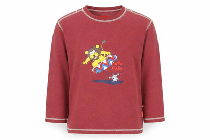 Lapagayo Holland Women's Red Pullover Sweatshirt Size 12 Graphic Print