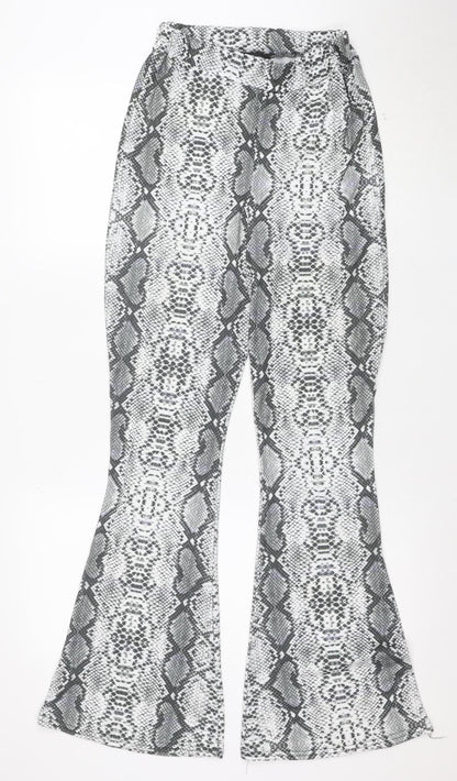 Pink Vanilla Women Grey Snake Print Stretch Leggings Size S