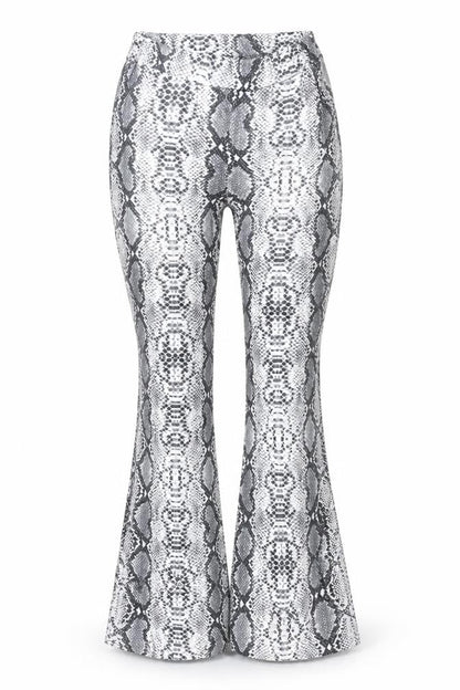 Pink Vanilla Women Grey Snake Print Stretch Leggings Size S