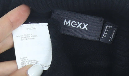 Mexx Women's Black Roll Neck Jumper Size S 100% Cotton