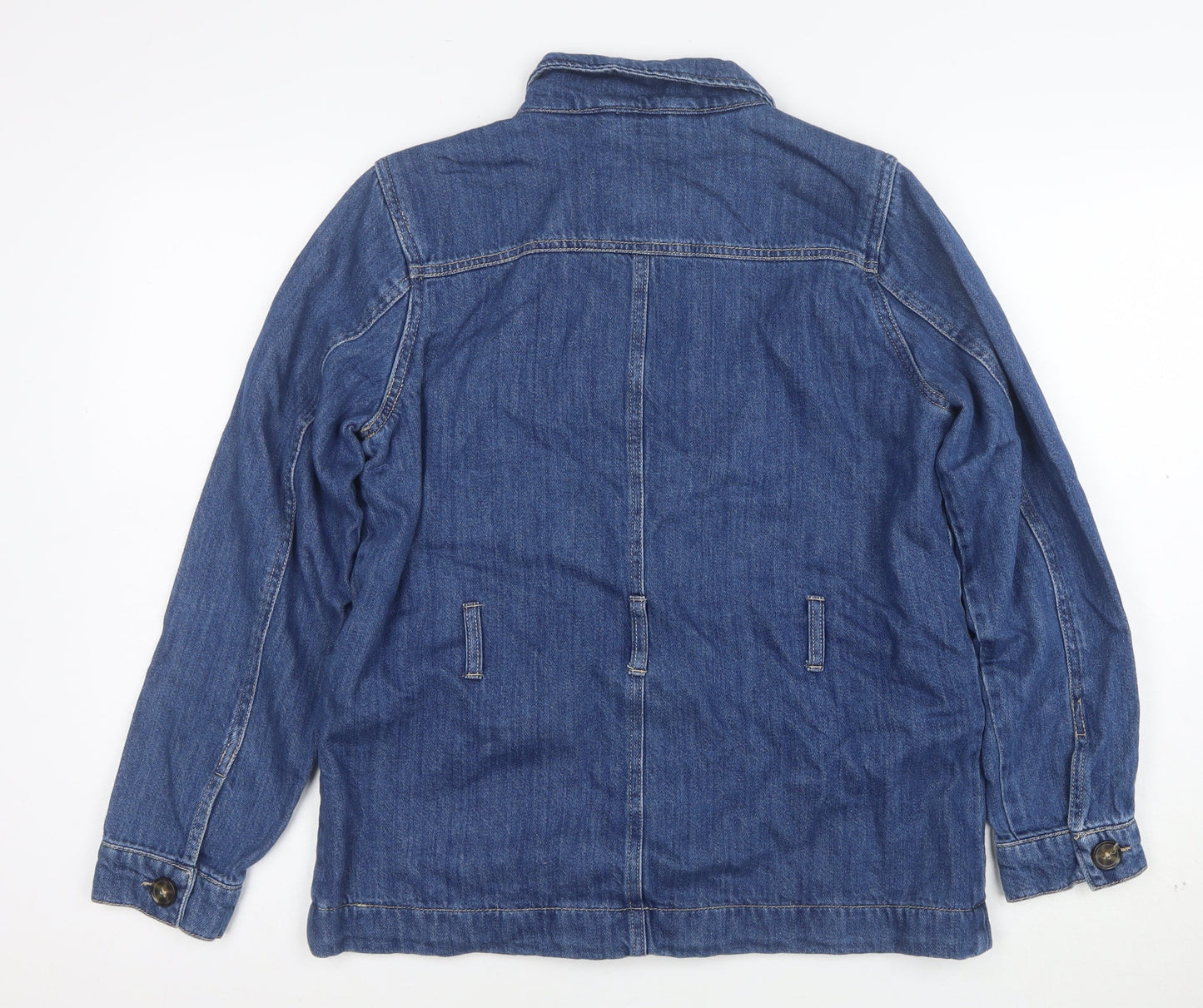 Next Women's Blue Denim Basic Jacket Size 8 Casual Cotton