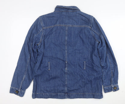 Next Women's Blue Denim Basic Jacket Size 8 Casual Cotton