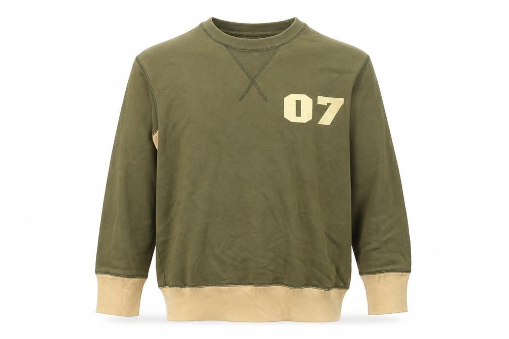 Watch2 Mens Green Small Pullover Crew Neck Sweatshirt
