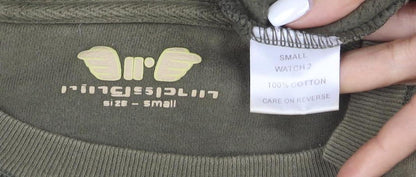 Watch2 Mens Green Small Pullover Crew Neck Sweatshirt