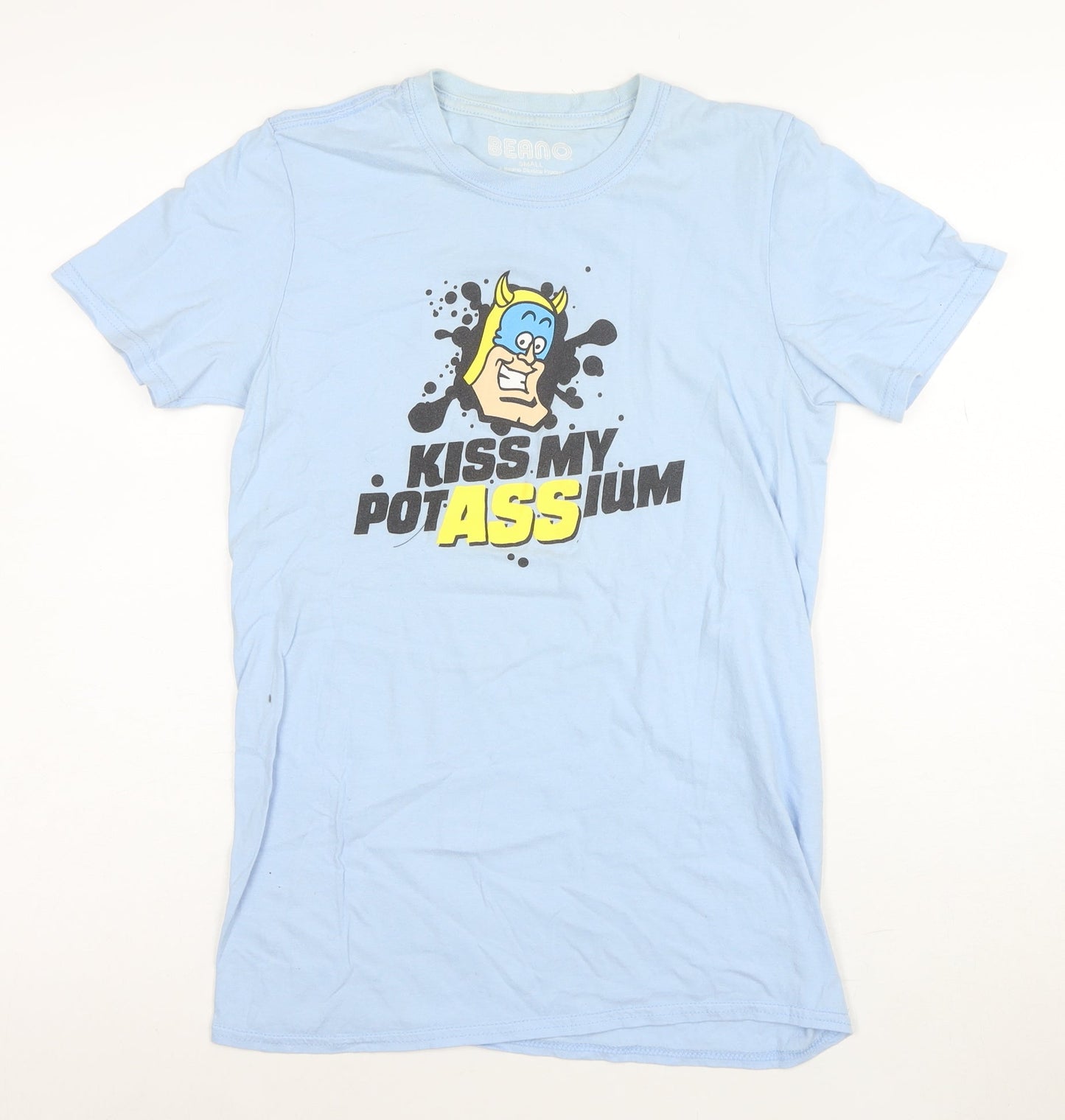 Beano Mens Blue Small Graphic Funny Cartoon T-Shirt