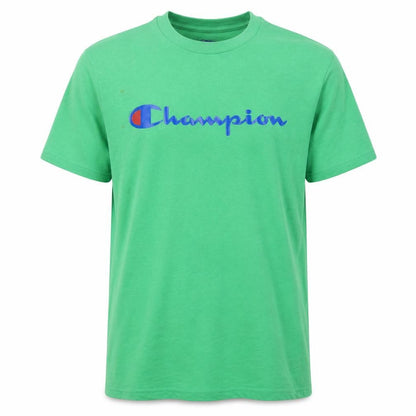 Champion Men's Green Medium Short Sleeve Cotton T-Shirt