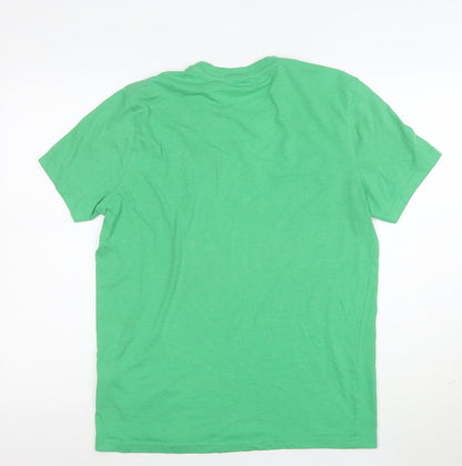Champion Men's Green Medium Short Sleeve Cotton T-Shirt