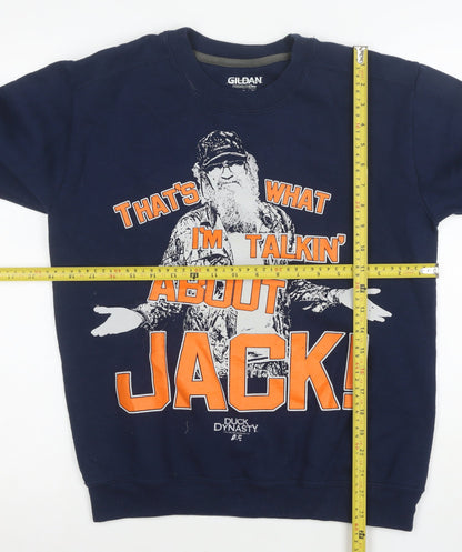 Gildan Men's Blue Duck Dynasty Graphic Pullover Sweatshirt Small