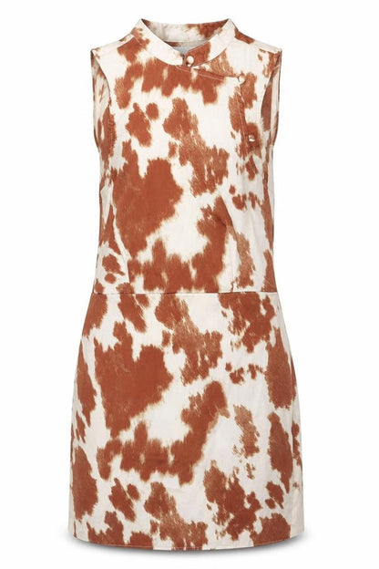 Beginning Boutique Brown Animal Print Sleeveless Shift Dress Women’s UK 10