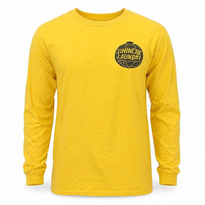 Chinese Laundry Men's Yellow Long Sleeve Cotton T-Shirt Size S