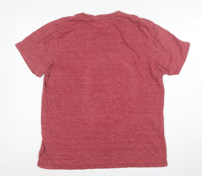 Levi's Women's Red Logo T-Shirt Size L Short Sleeve Cotton Blend