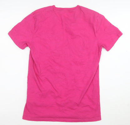 Hollister Men’s Pink Pride Rainbow Crew Neck Cotton T-Shirt XS